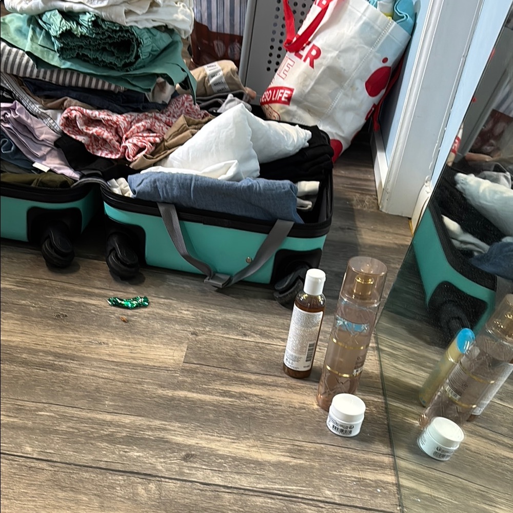 Teal Suitcase for Home Storage & Organization